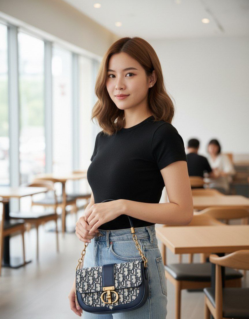 “Dior Class” Cross & Shoulder Bag – Premium Leather S1  (Code: 1669)