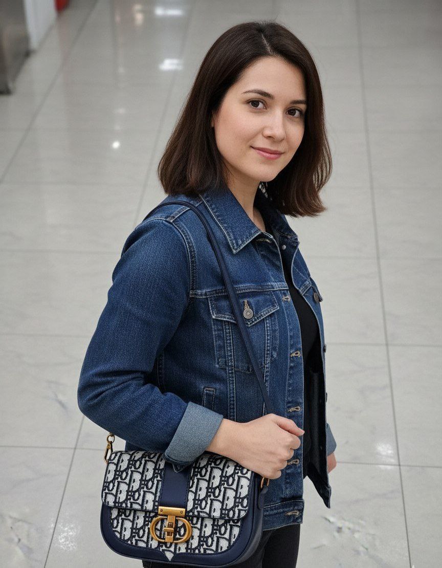 “Dior Class” Cross & Shoulder Bag – Premium Leather S1  (Code: 1669)