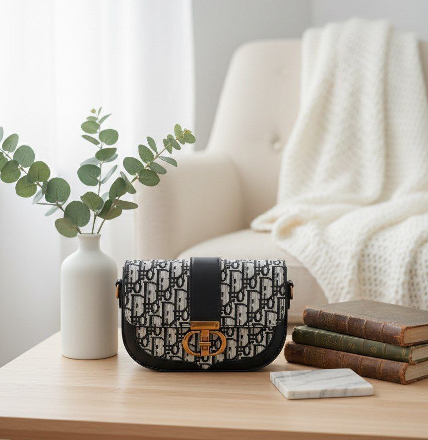 “Dior Class” Cross & Shoulder Bag – Premium Leather S1  (Code: 1669)