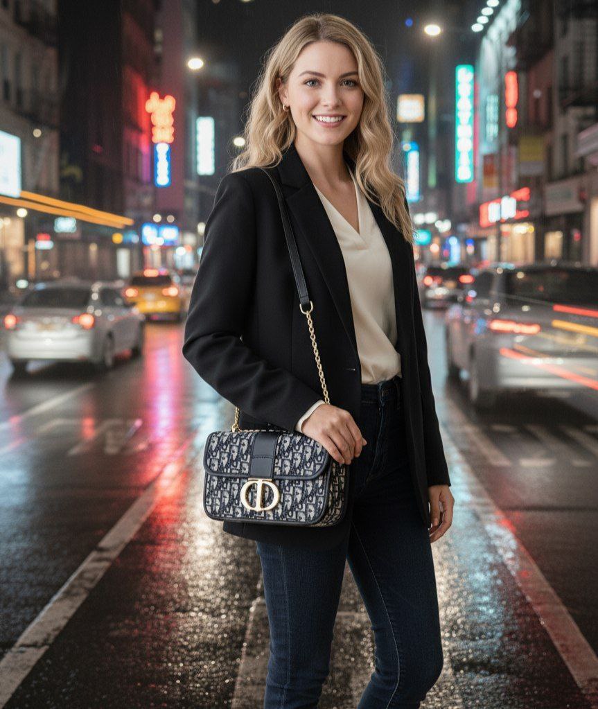 “Dior Elegance” Imported Cross Bag – Premium Leather  S1 (Code: 1671)