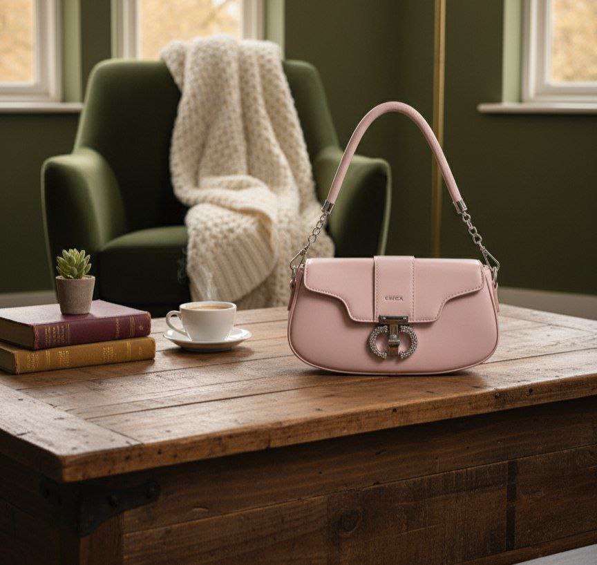 “Elegant Cross” Imported Bag – Premium Leather S1  (Code: 1610)