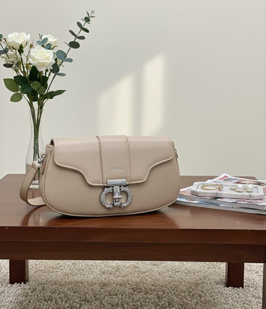 “Elegant Cross” Imported Bag – Premium Leather S1  (Code: 1610)