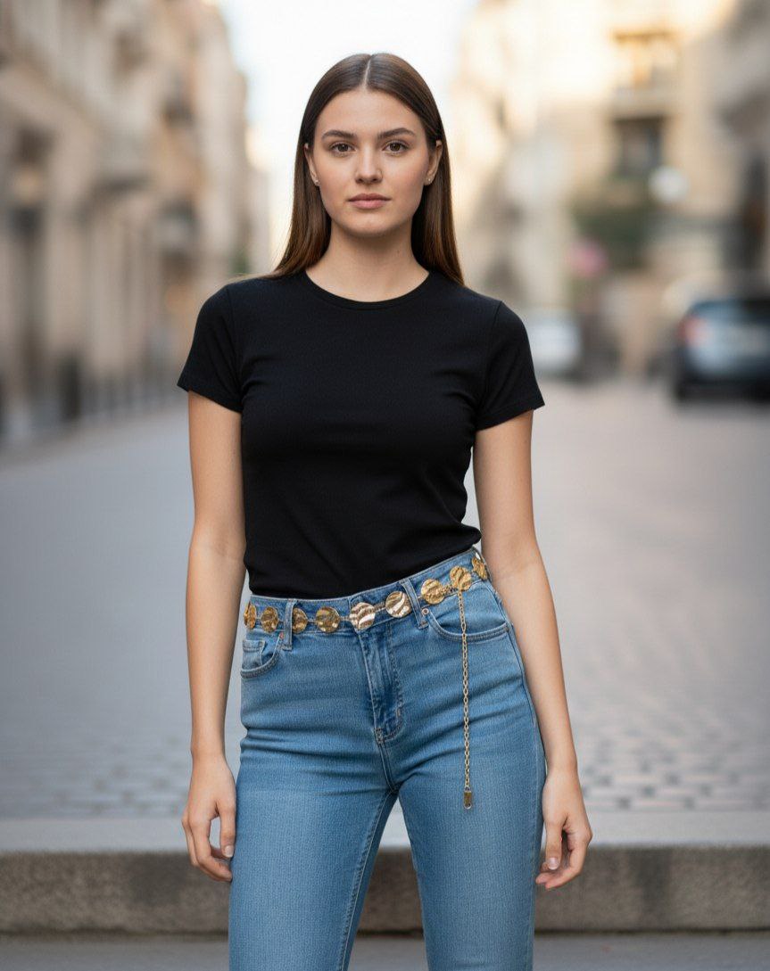 Premium Metal Belt – Colorfast & Elegant S1  (Code: HTR1)