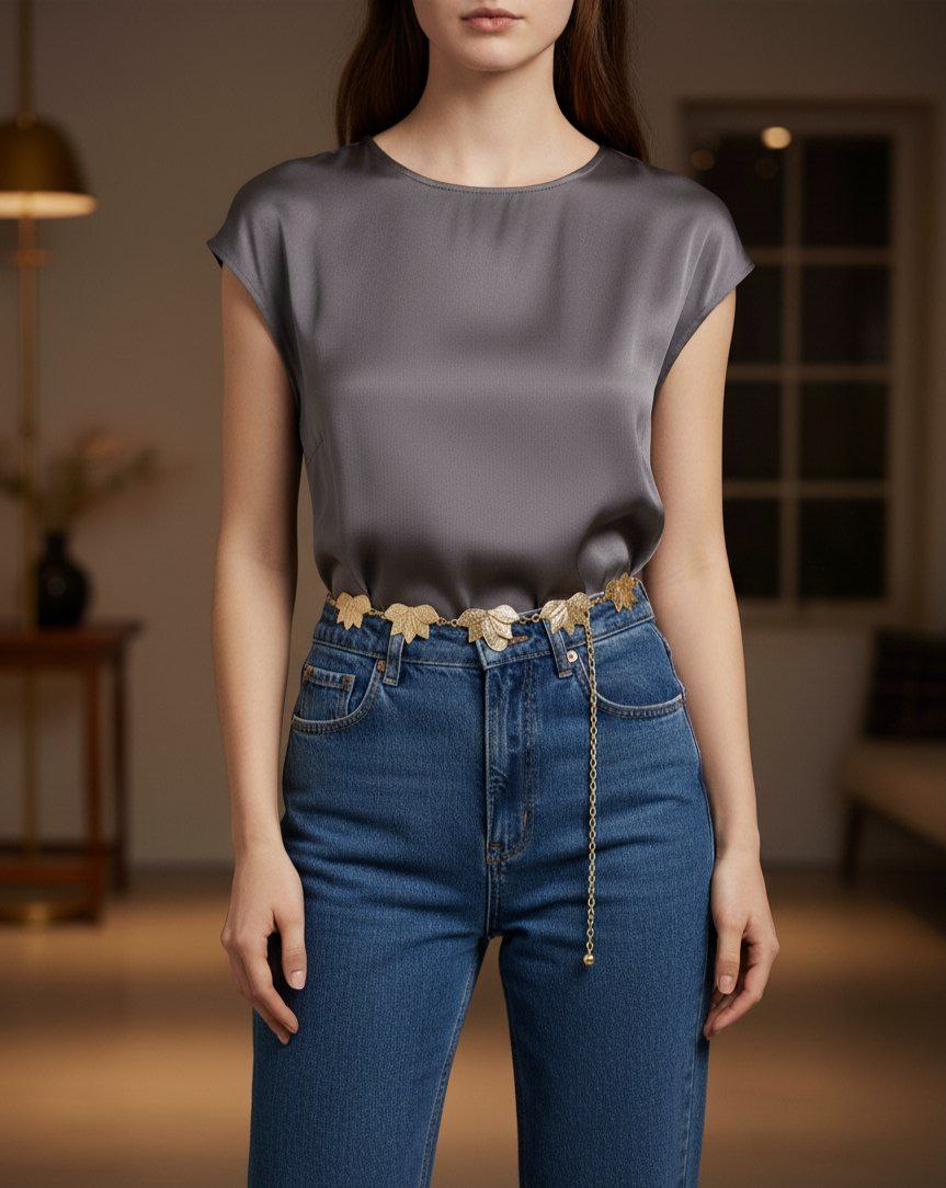 Premium Metal Belt – Colorfast & Elegant S1  (Code: HTR1)