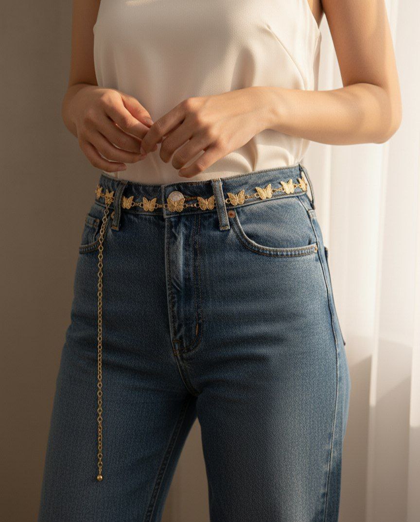 Premium Metal Belt – Colorfast & Elegant S1  (Code: HTR1)