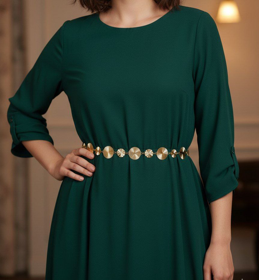 Premium Metal Belt – Colorfast & Elegant S1  (Code: HTR1)