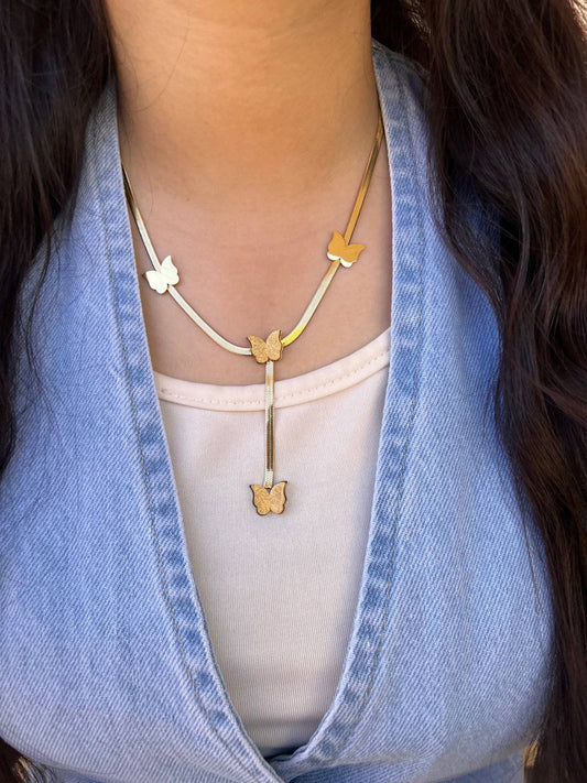 Butterfly Stainless Steel 316 Necklace S1