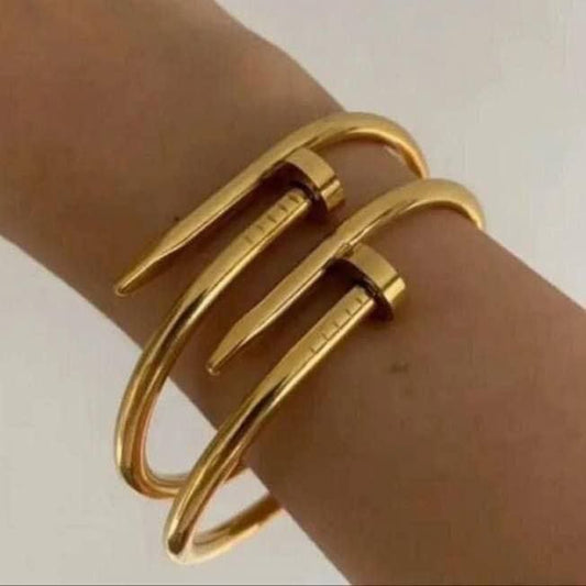 Cartier Nail Bracelet – Pure Stainless Steel, Size 18 S1