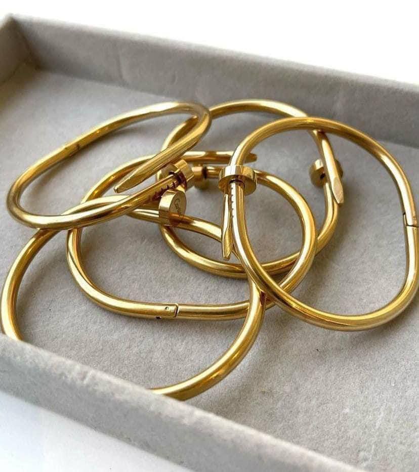 Cartier Nail Bracelet – Pure Stainless Steel, Size 18 S1