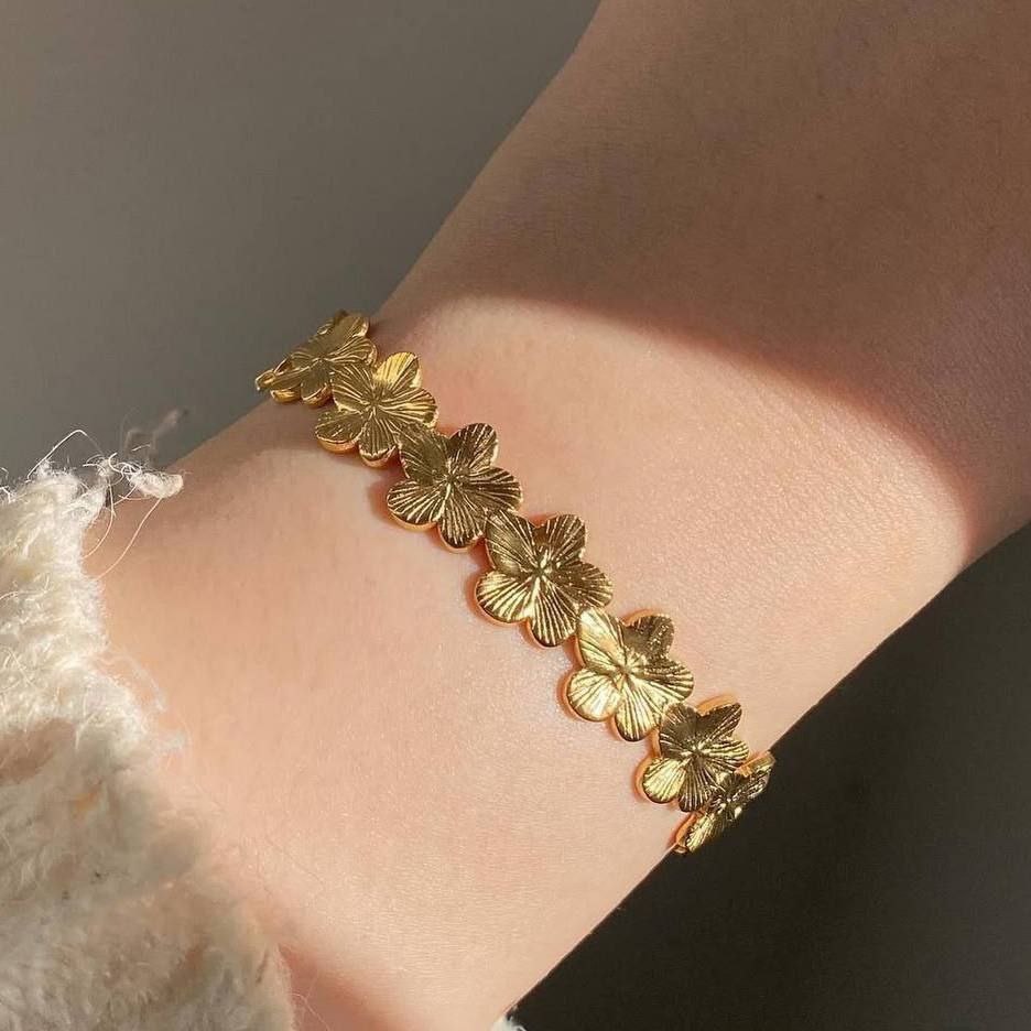 Stainless Steel 316L Jewelry Set – Free Size (Ring & Bangle) S1