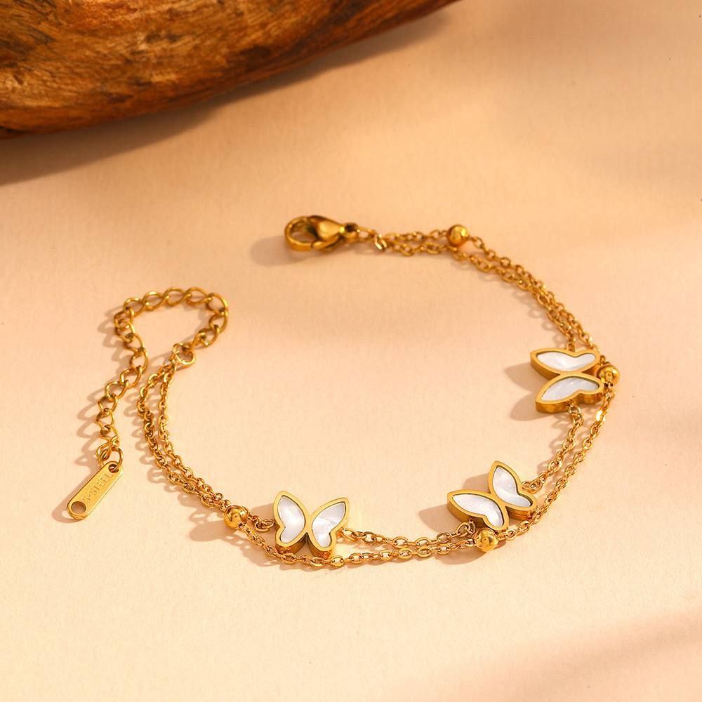 Butterfly Necklace & Bracelet Set – 316L Pure Stainless Steel S1