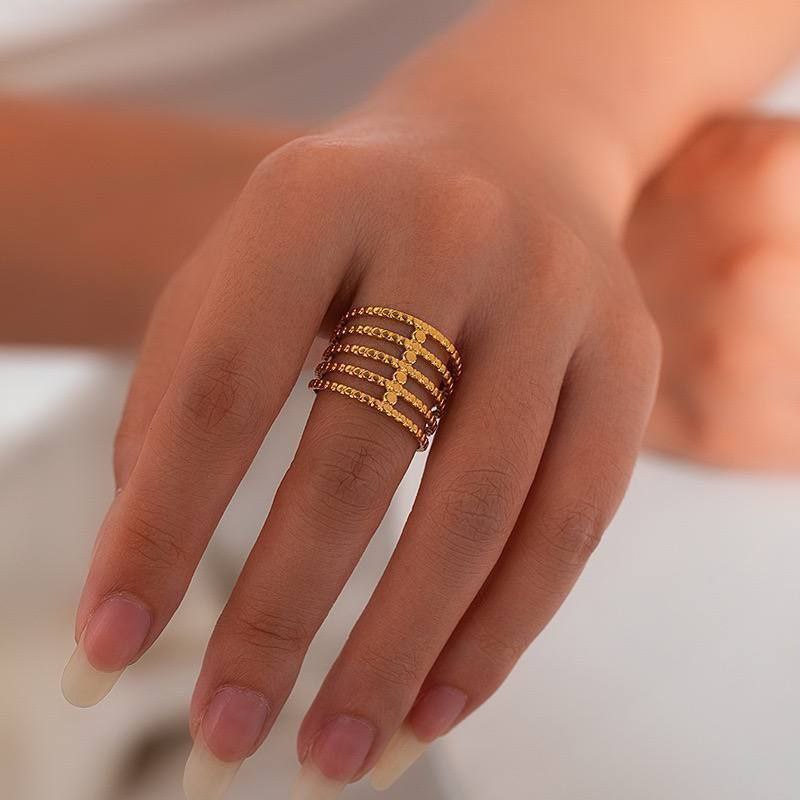 Free-Size 316L Pure Stainless Steel Ring S1