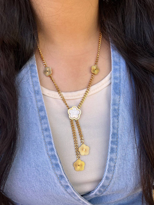 Rose Stainless Steel Necklace – Modest & Elegant S1