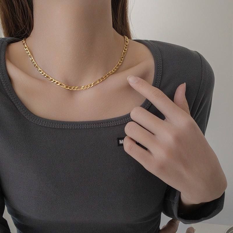 316L Pure Stainless Steel Necklace – Gold Plated S1