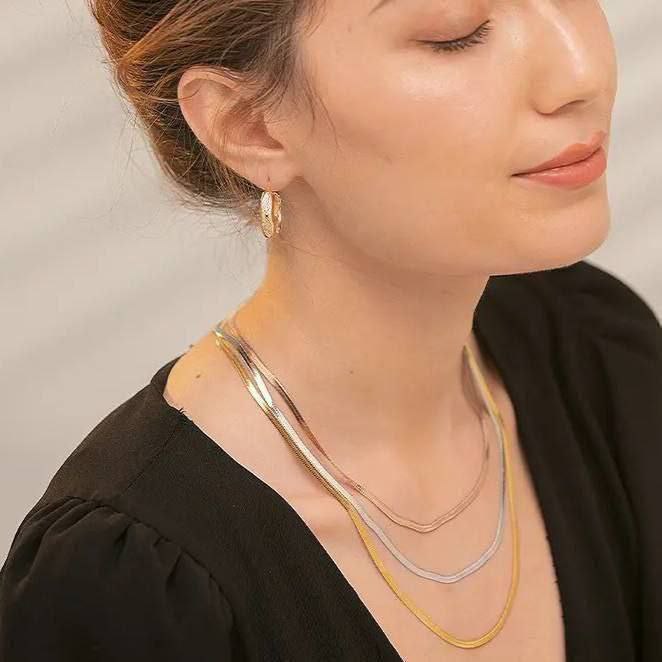 3-Layer 316L Pure Stainless Steel Snake-Back Necklace S1