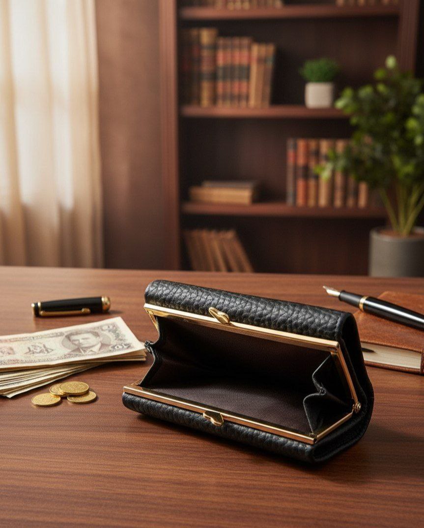 Premium Leather Medium Wallet S1   code : R91