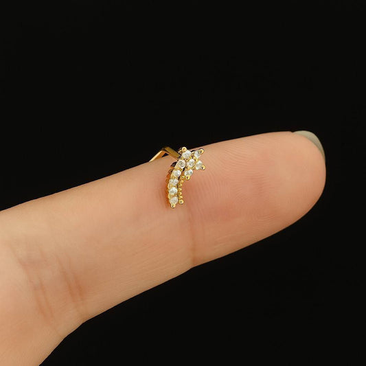 Stainless Steel L-Shaped Nose Piercing S1