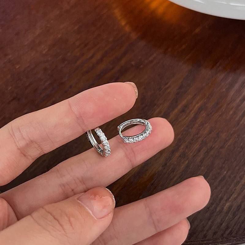 Stainless Steel 316 Click Barbell Piercing with Colored Zircon Stones S1