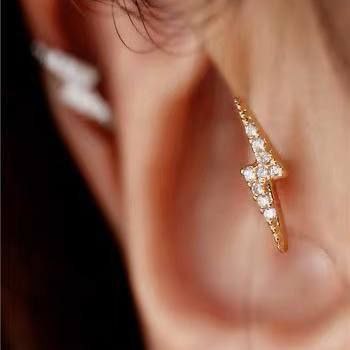 Stainless Steel Barbell Piercing with Zircon Stones S1