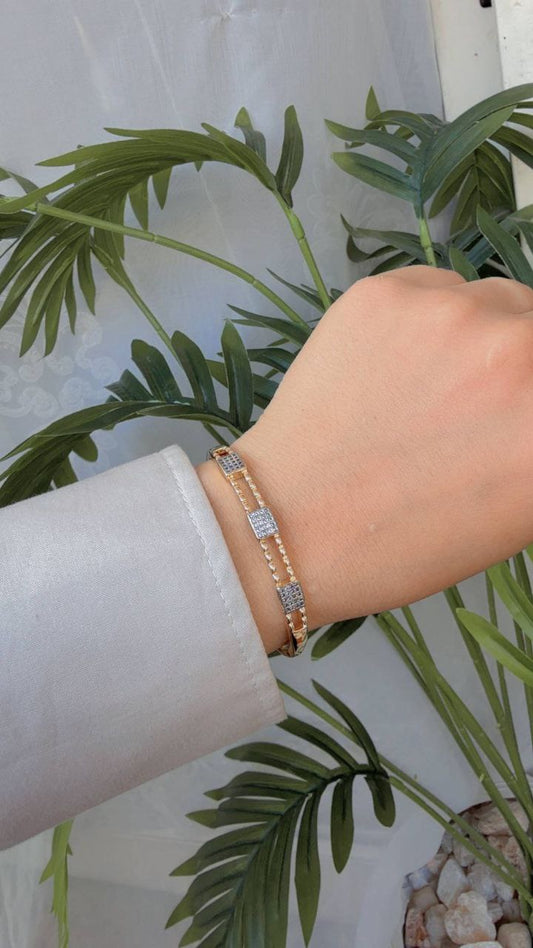 Gold Plated Zircon Bracelet S1