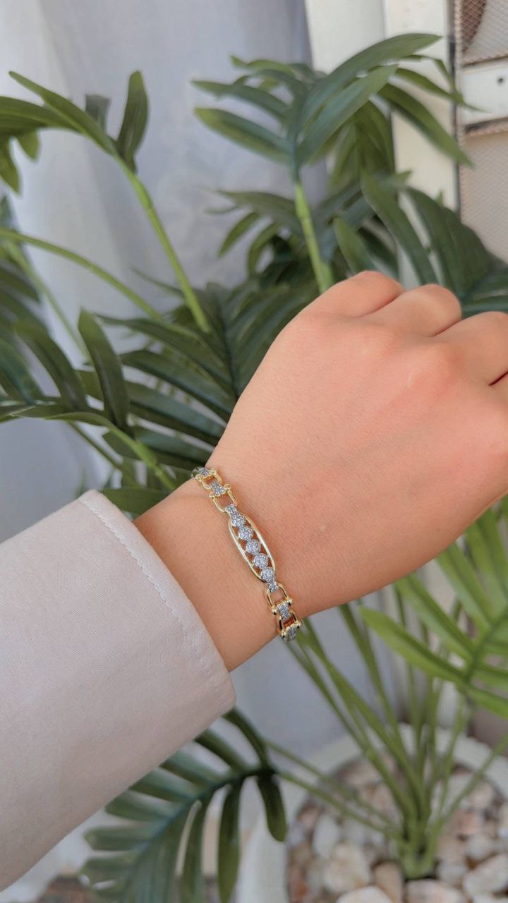 Gold Plated Zircon Bracelet S1