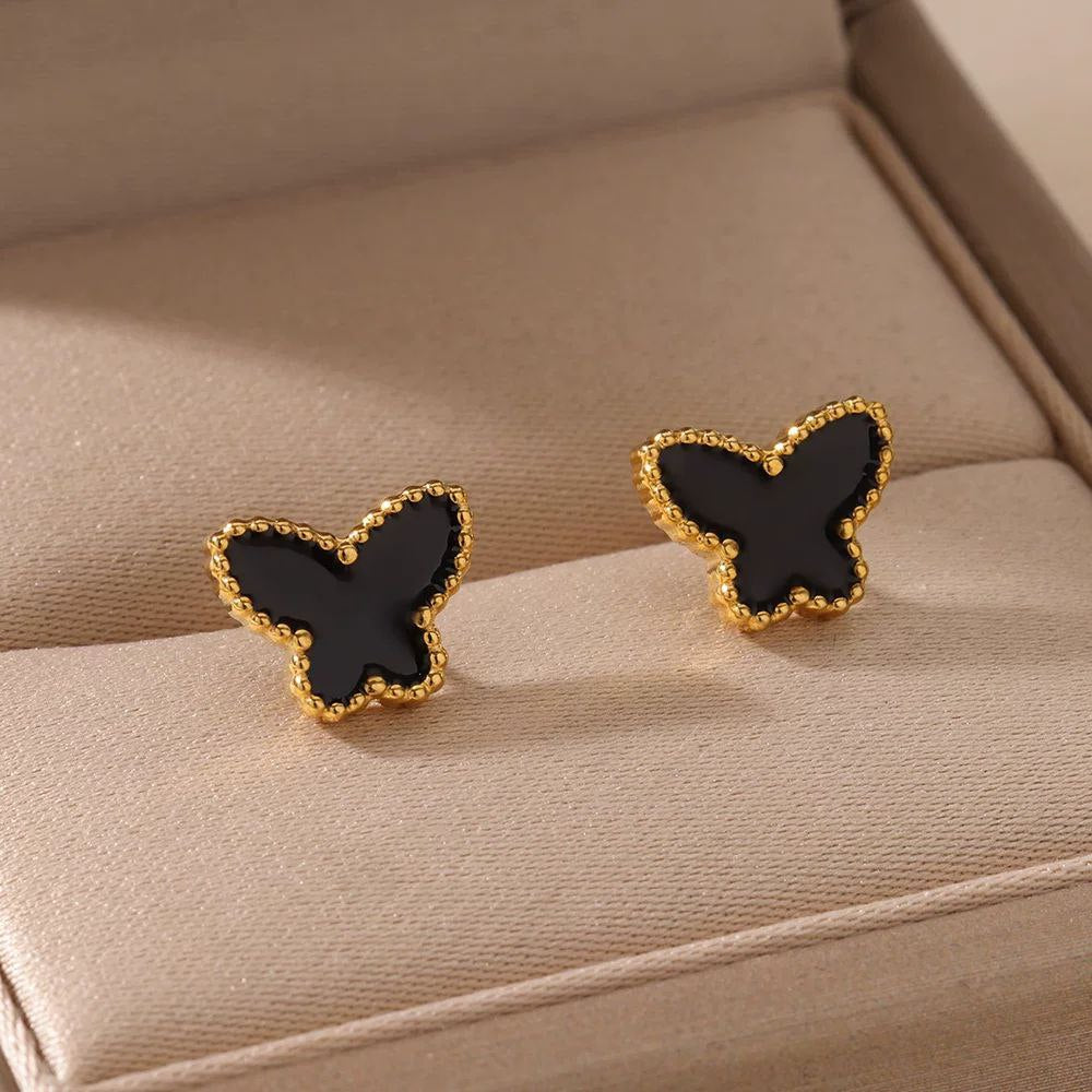 316 Pure Stainless Steel Butterfly Earrings S1