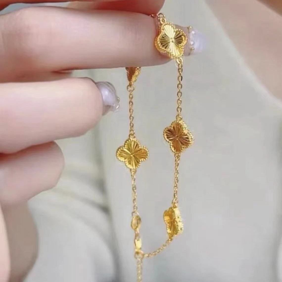 Five-Petal Flower Bracelet – Pure Stainless Steel 316 S2