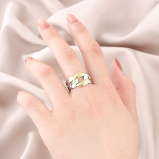 Pure Stainless Steel Ring 316 – Free Size, Silver or Gold S2