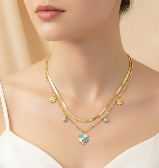 Double-Layer Snake Chain Necklace S2