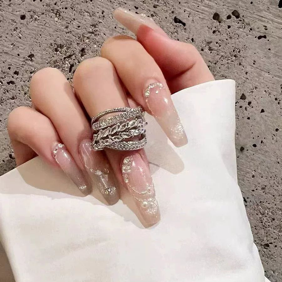 Gold-Plated Zircon Stone Ring – Free Size S1