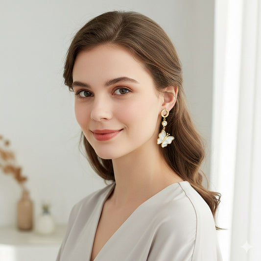 316 Pure Stainless Steel Butterfly Earrings S2