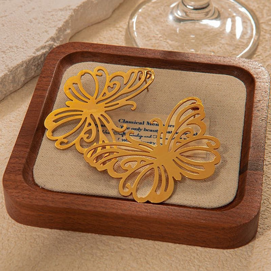 316 Pure Stainless Steel Butterfly Stud Earrings S2