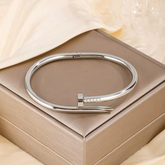 Cartier Style Nail Bracelet – Pure Stainless Steel S1