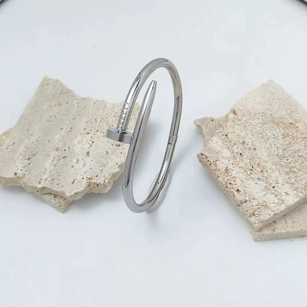 Cartier Style Nail Bracelet – Pure Stainless Steel S1