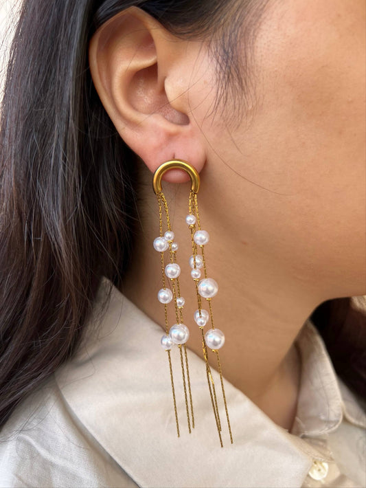 Prima Pearl Earrings – Pure 316 Stainless Steel S1