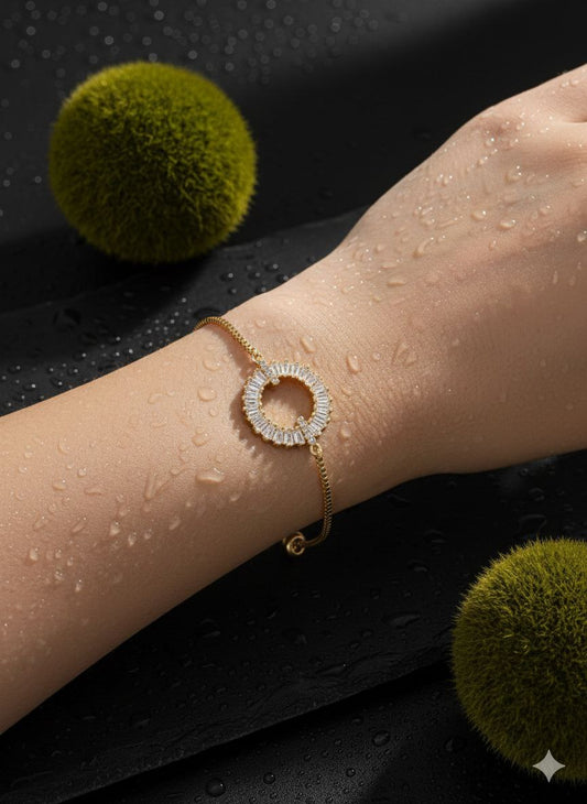 Zircon Studded Adjustable Bangle S2