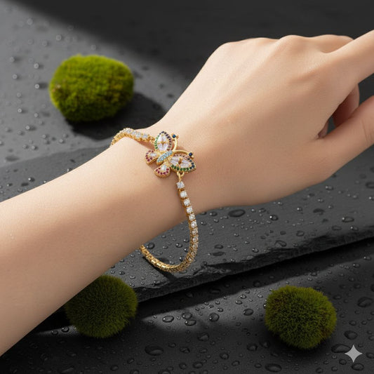 Zircon Studded Adjustable Bangle S2