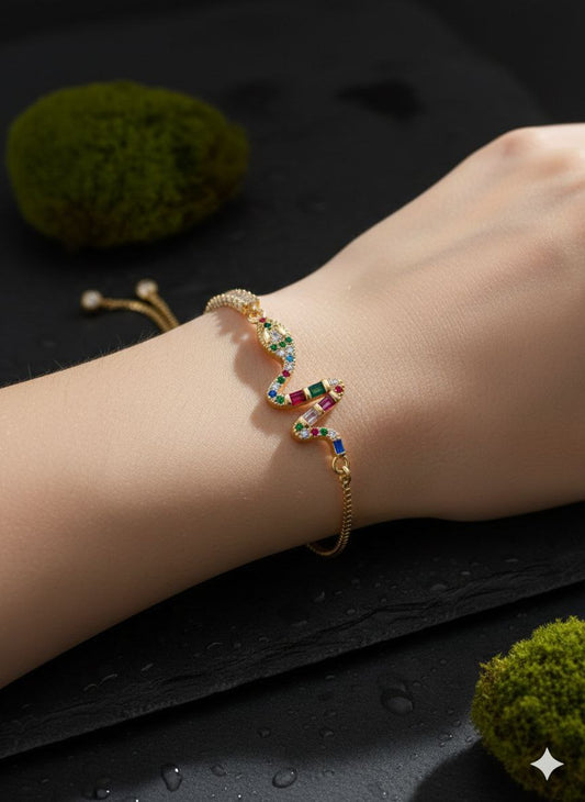 Zircon Studded Adjustable Bangle S2