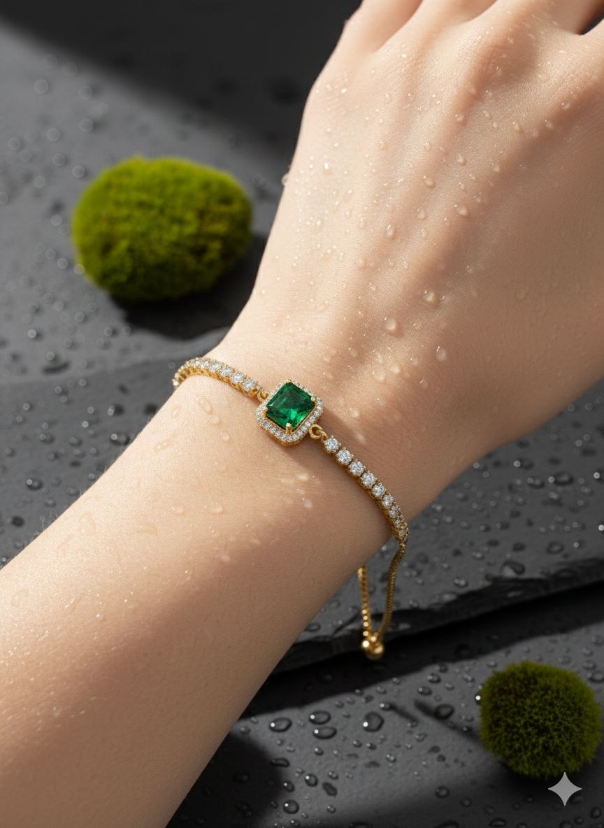 Zircon Studded Adjustable Bangle S2