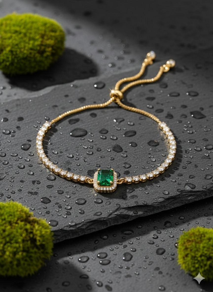 Zircon Studded Adjustable Bangle S2