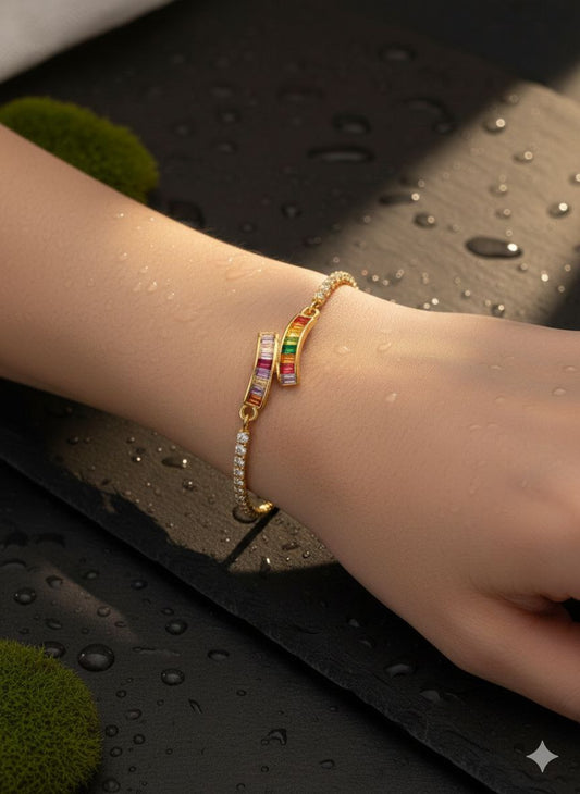 Zircon Studded Adjustable Bangle S2