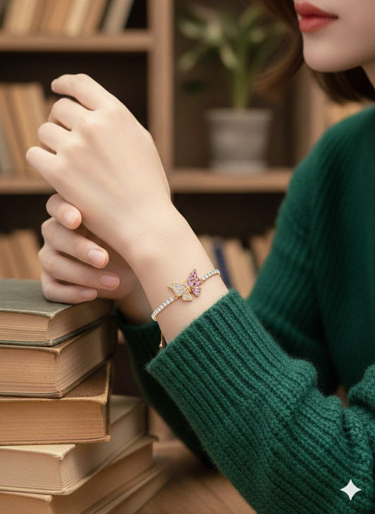 Zircon Studded Adjustable Bangle S2