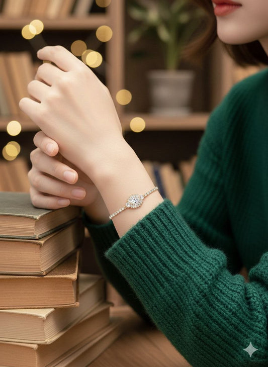 Zircon Studded Adjustable Bangle S2