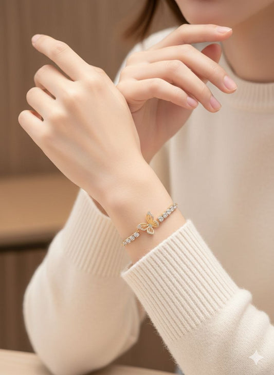 Zircon Studded Adjustable Bangle S2