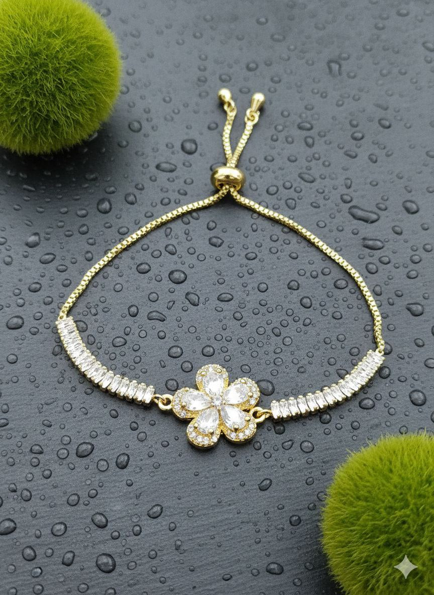 Zircon Studded Adjustable Bangle S2
