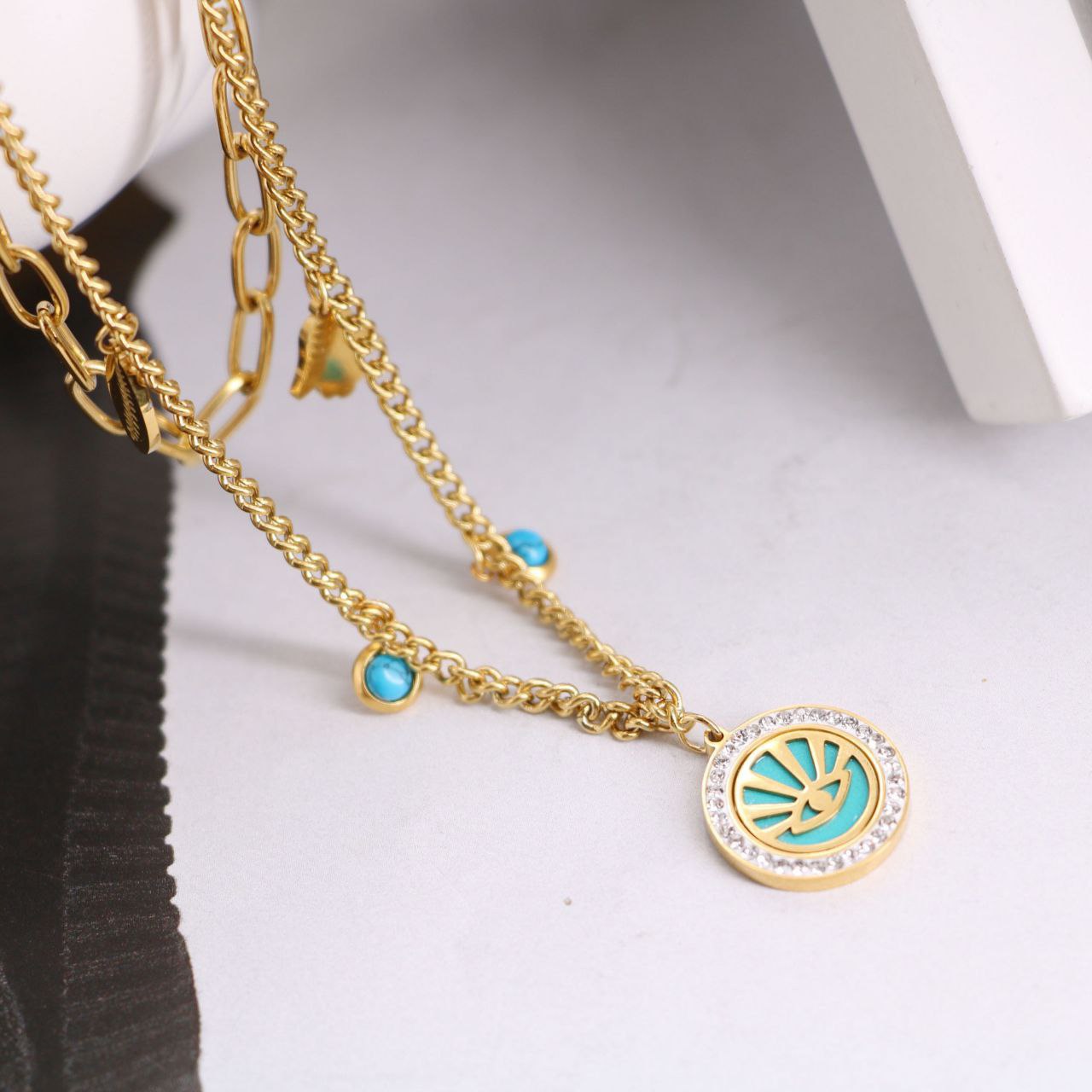 Double-Layer Pure 316 Stainless Steel Necklace S2