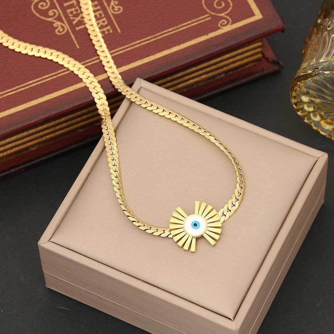 Pure 316 Stainless Steel Eye Necklace S2