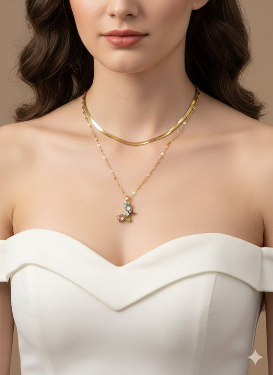 Dual Layer Stainless Steel Necklace 316 S2