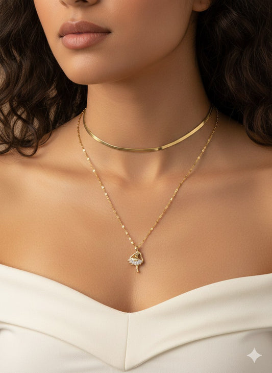 Dual Layer Stainless Steel Necklace 316 S2