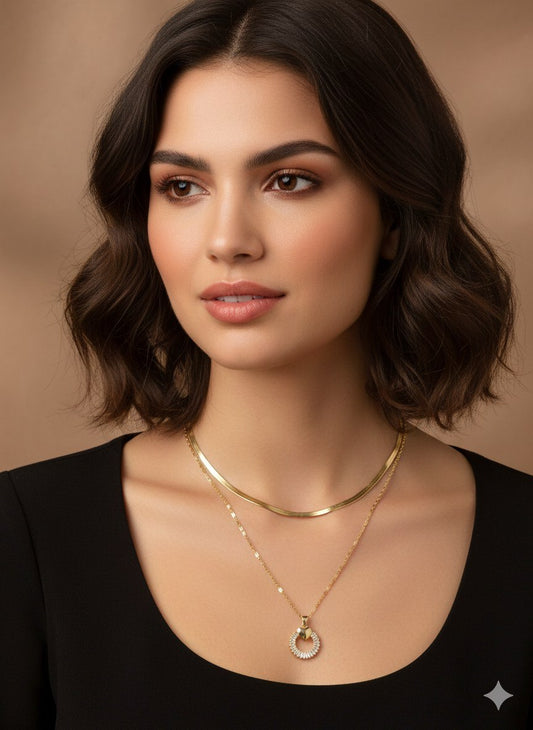 Dual Layer Stainless Steel Necklace 316 S2